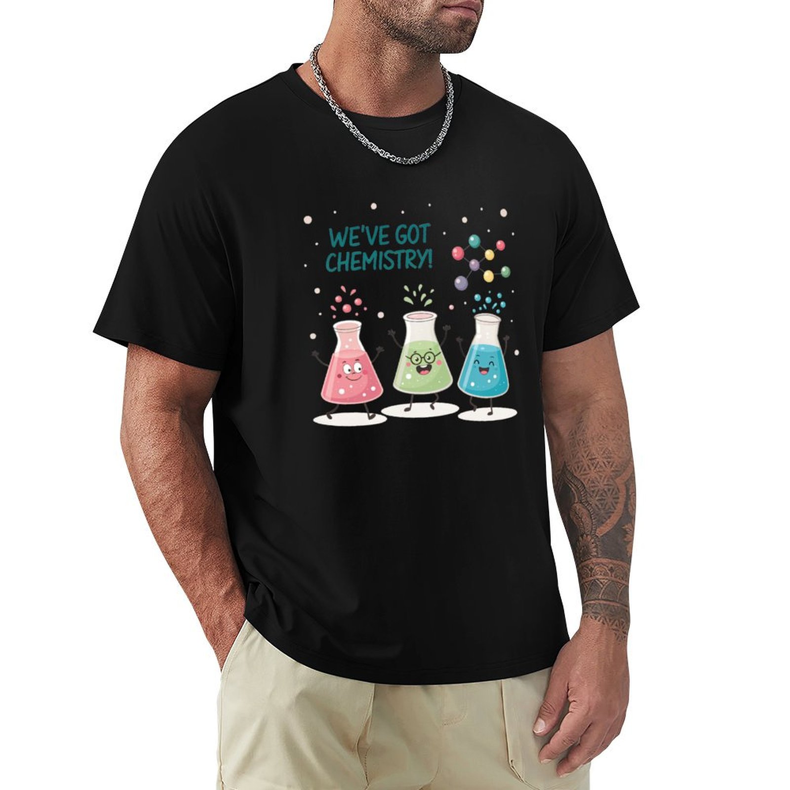 Science Buddy - เสื้อยืด Science Beaker Buddies ขนาดใหญ่ ระบายอากาศได้ดี